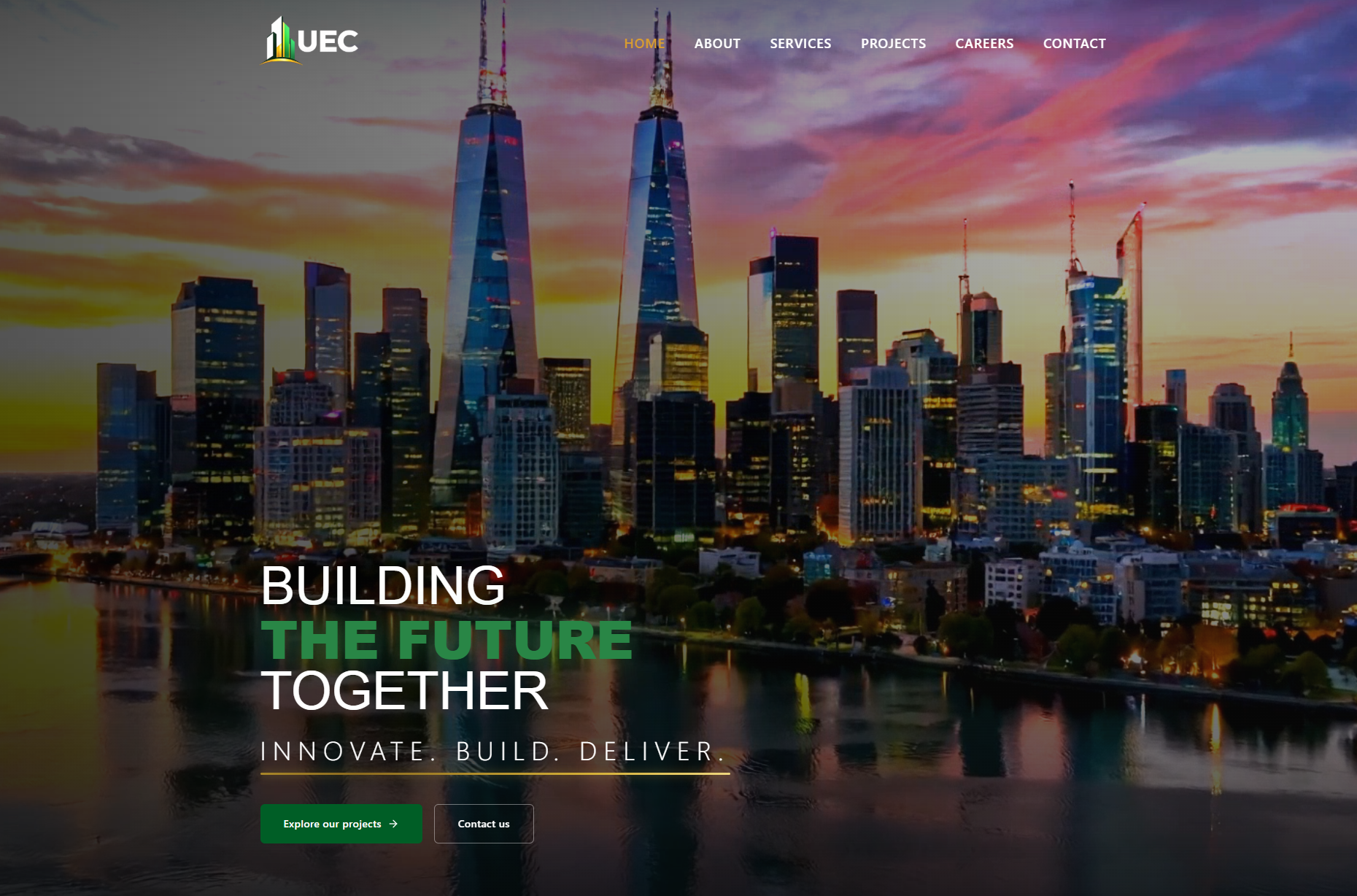 United Euro Contracting website preview